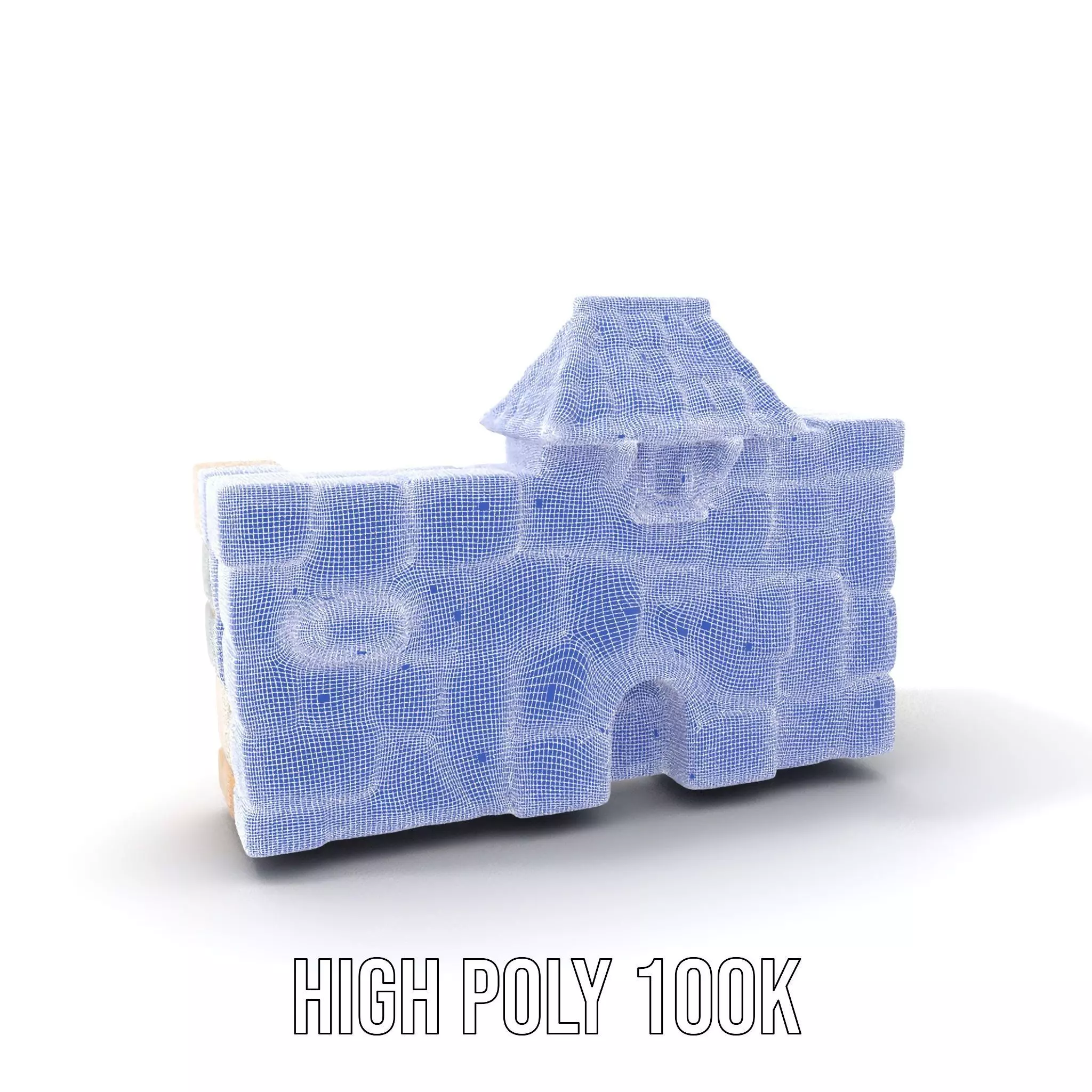 Charming Stone Castle Wall model pack Low-poly 3D model_4