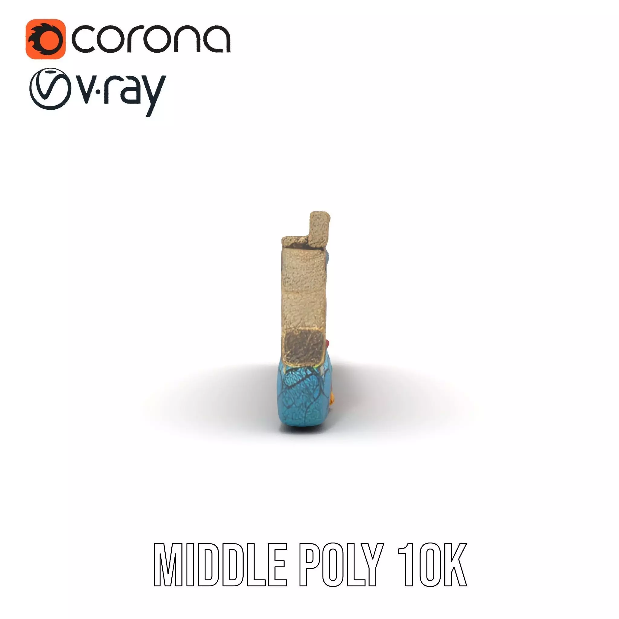 Colorful Castle Wall model pack Low-poly 3D model_26