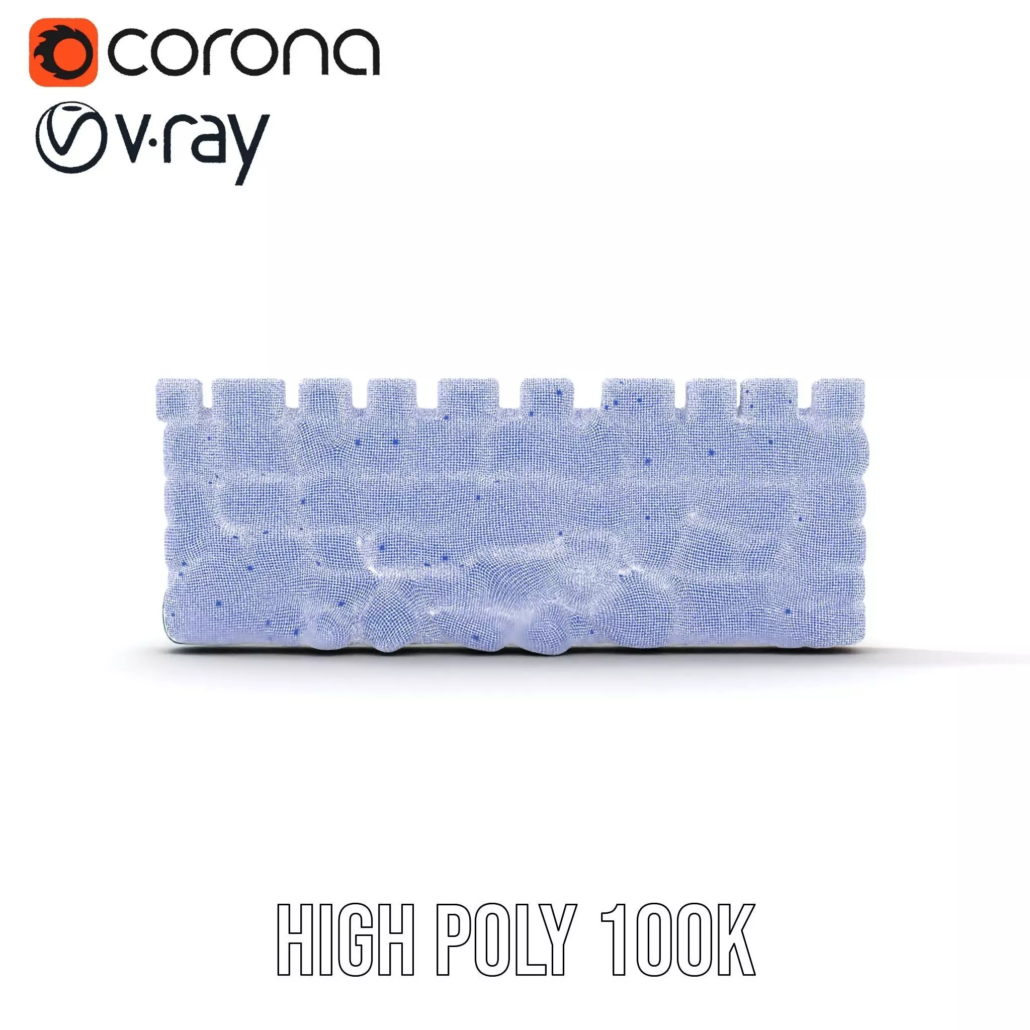 Colorful Castle Wall model pack Low-poly 3D model_28