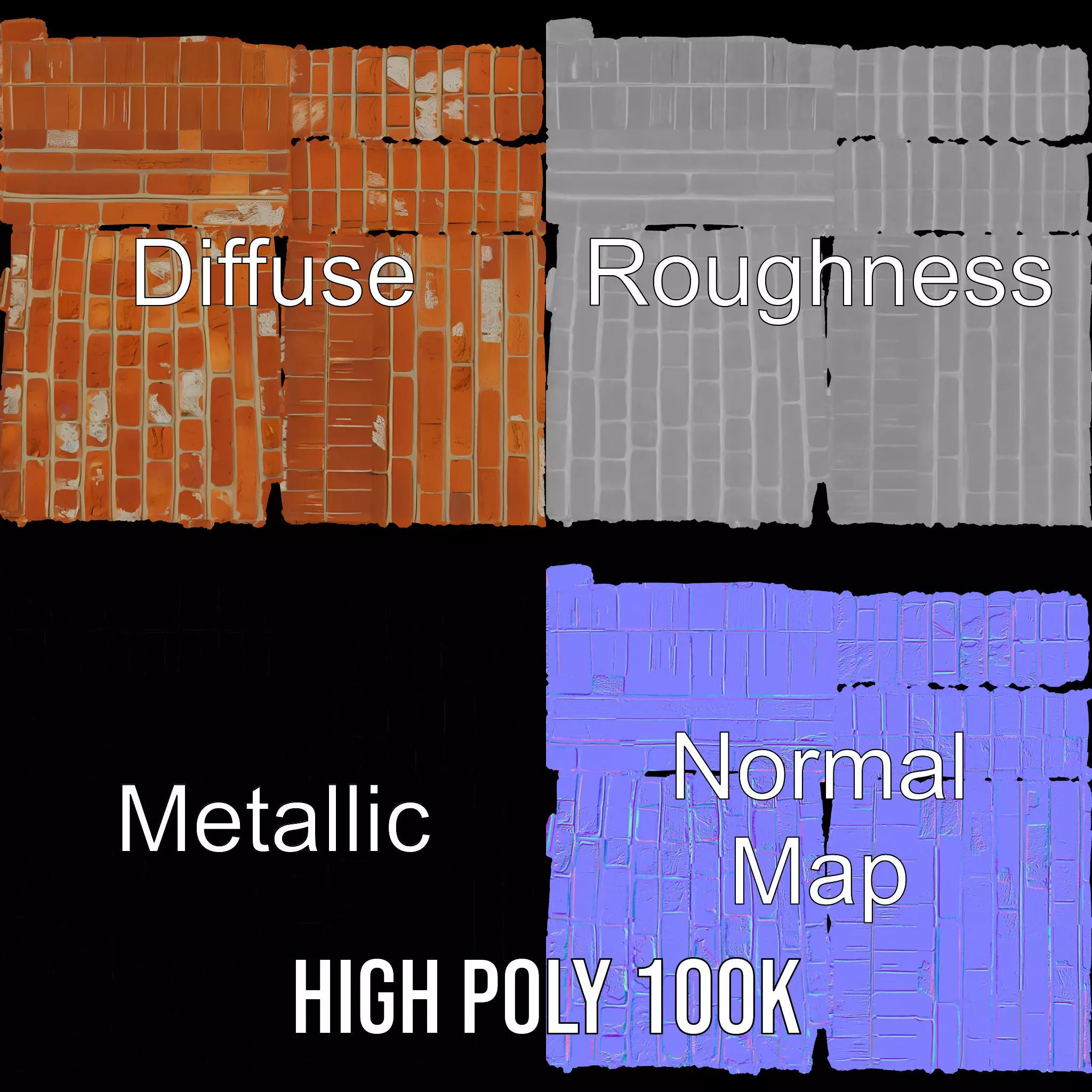 Rustic Brick Wall model pack Texture_3