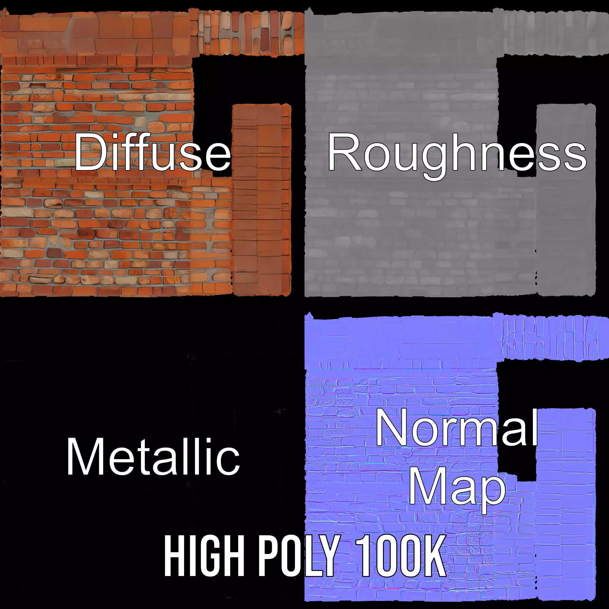 Rustic Brick Wall model pack Texture_3