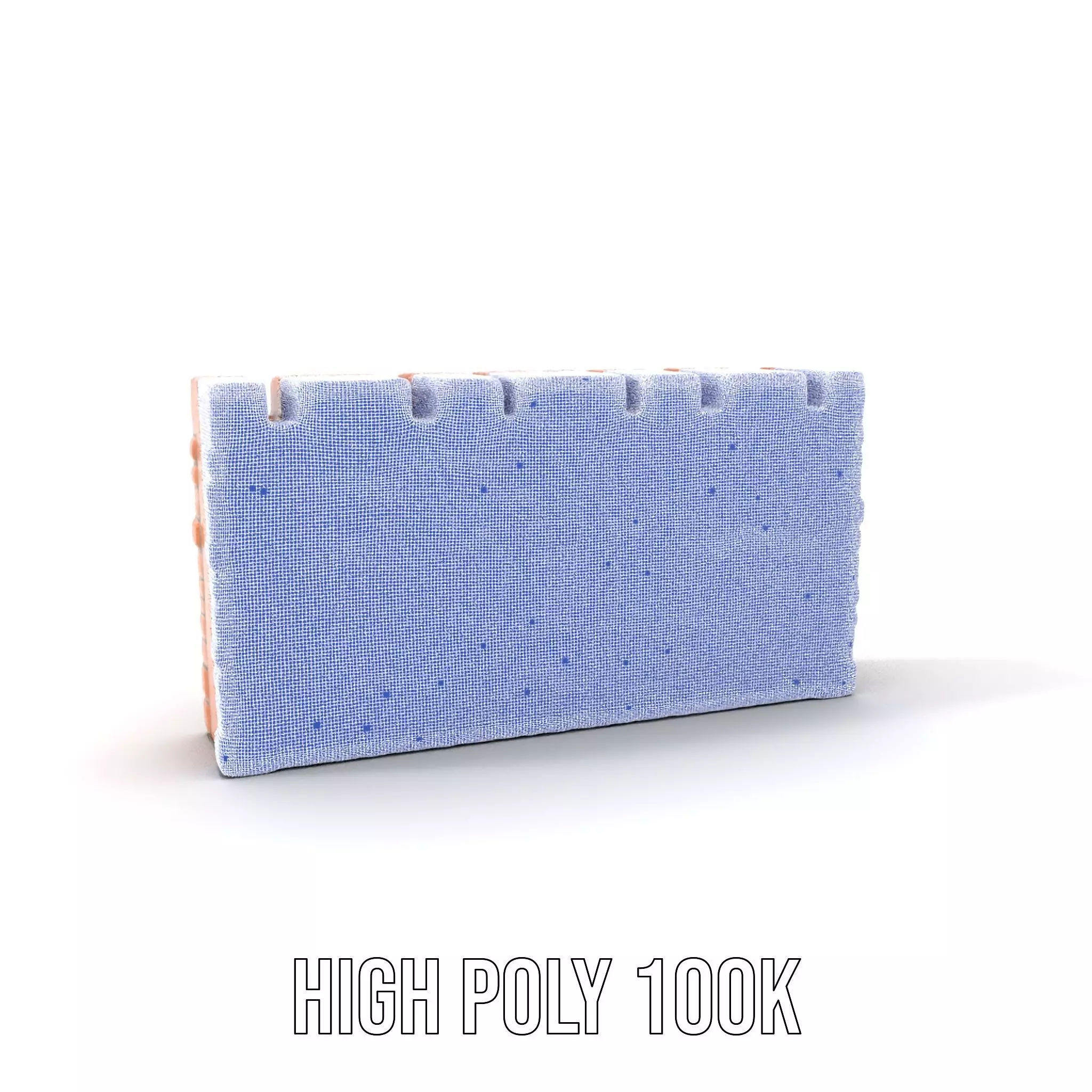 Terracotta Brick Wall model pack Low-poly 3D model_4