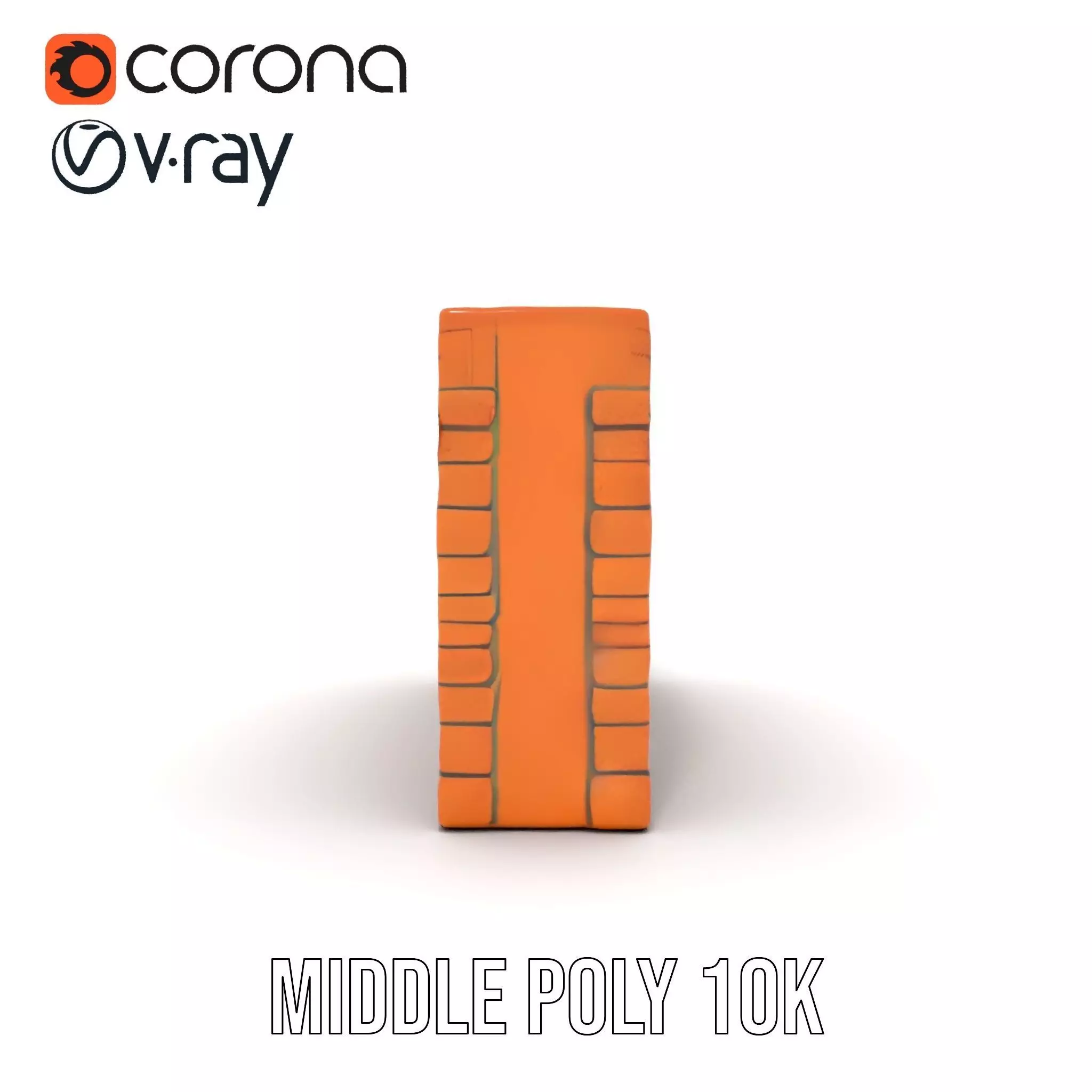 Terracotta Brick Wall model pack Low-poly 3D model_10