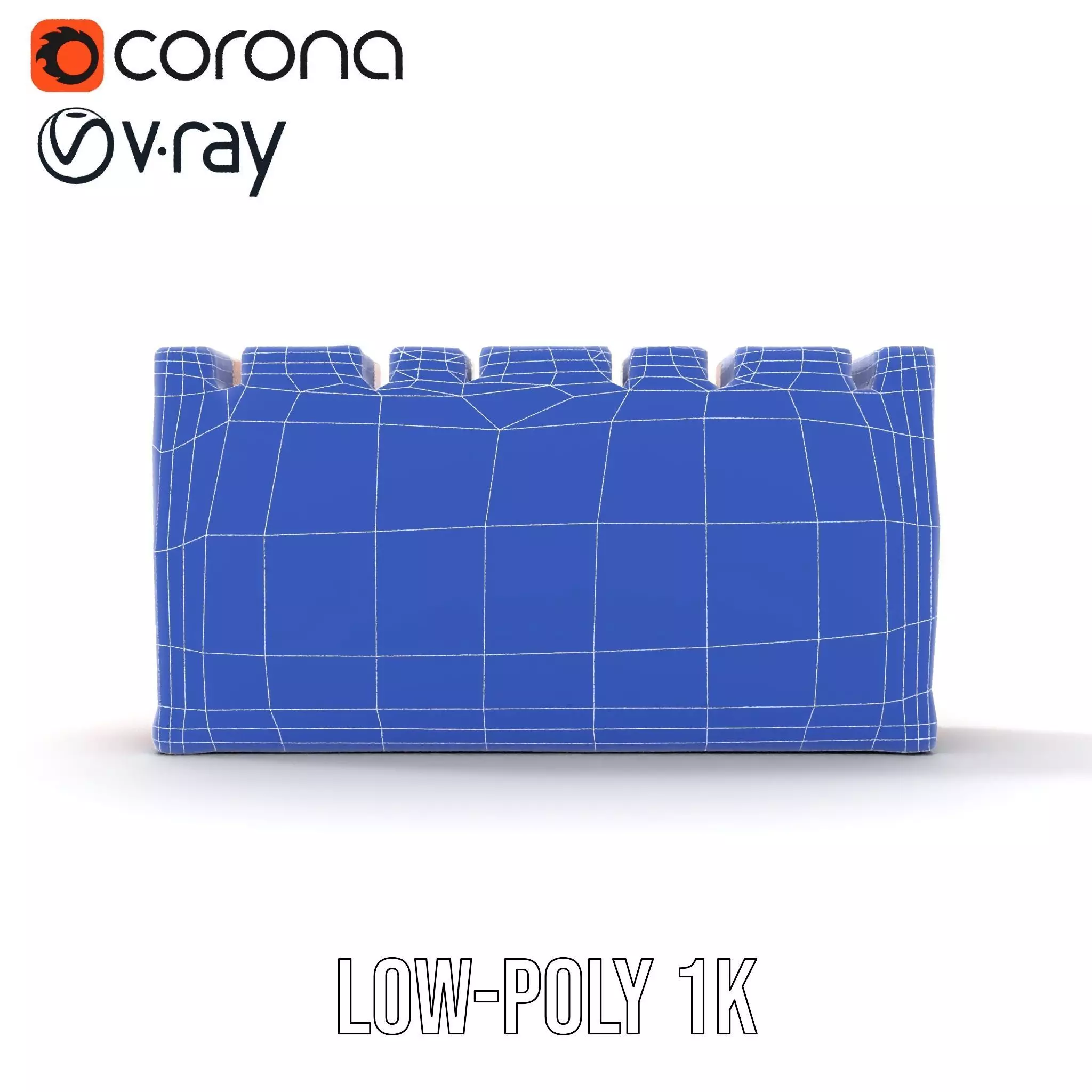 Terracotta Brick Wall model pack Low-poly 3D model_30