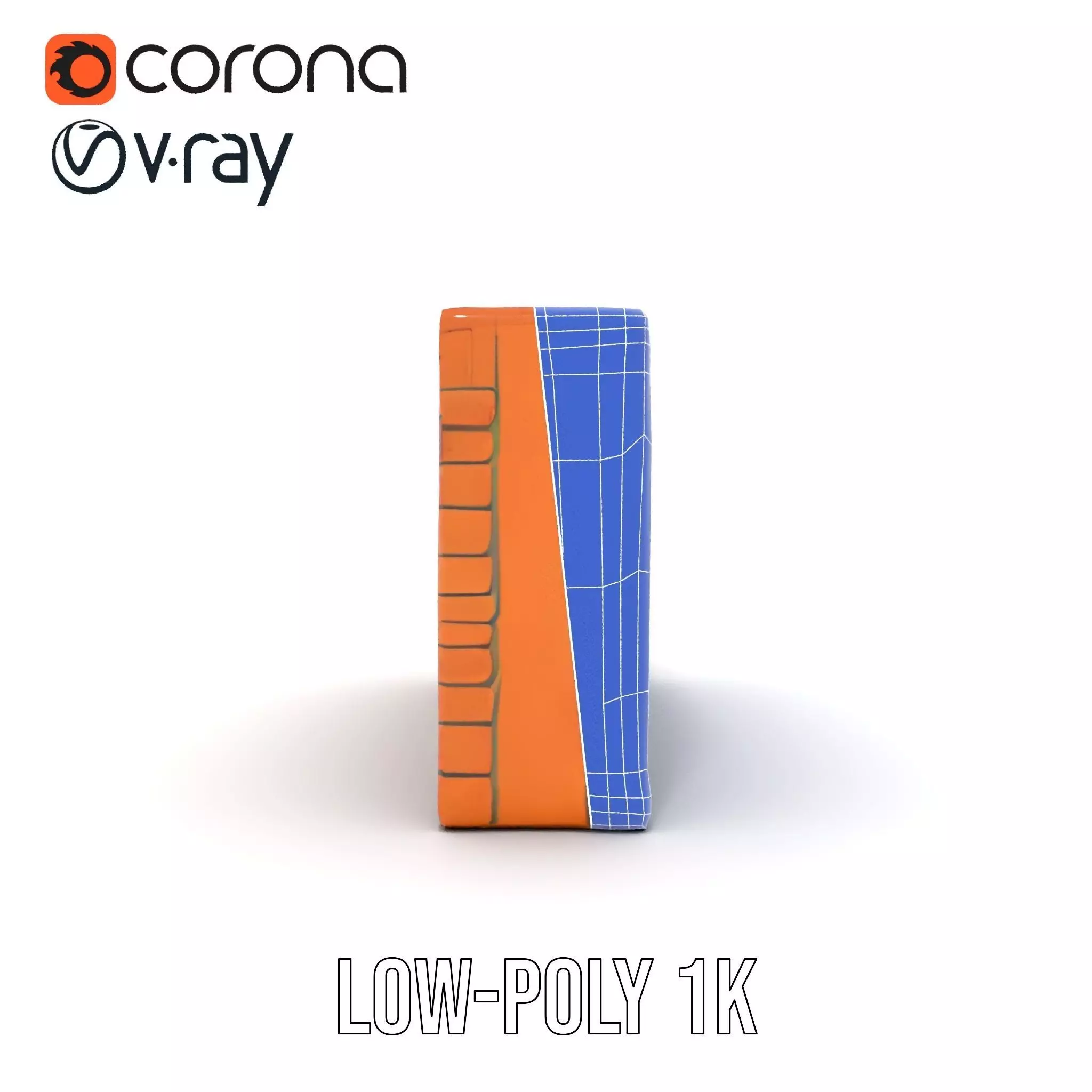 Terracotta Brick Wall model pack Low-poly 3D model_27