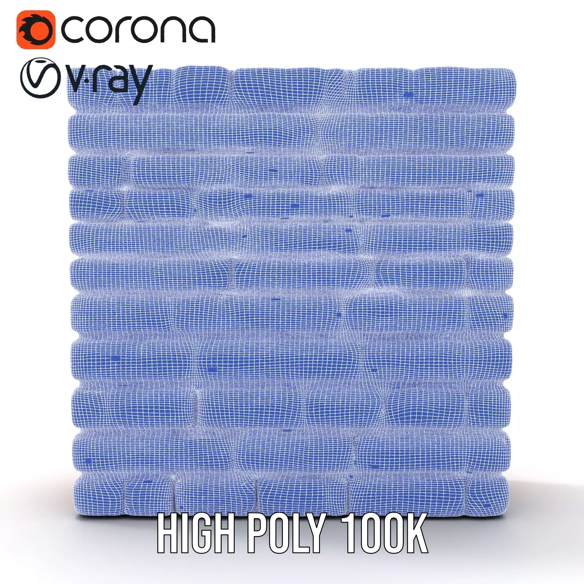 Brick Wall Rustic model pack Low-poly 3D model_34