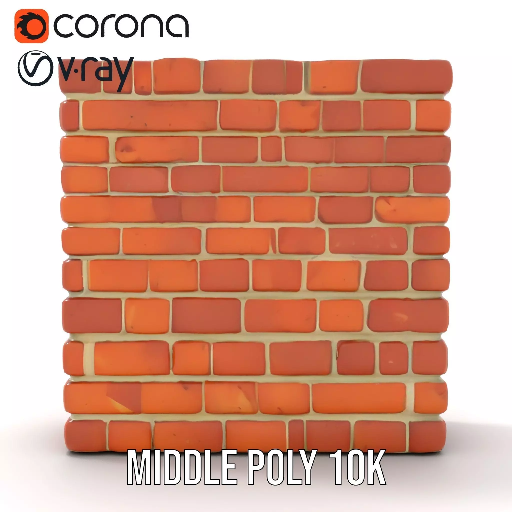 Brick Wall Rustic model pack Low-poly 3D model_19