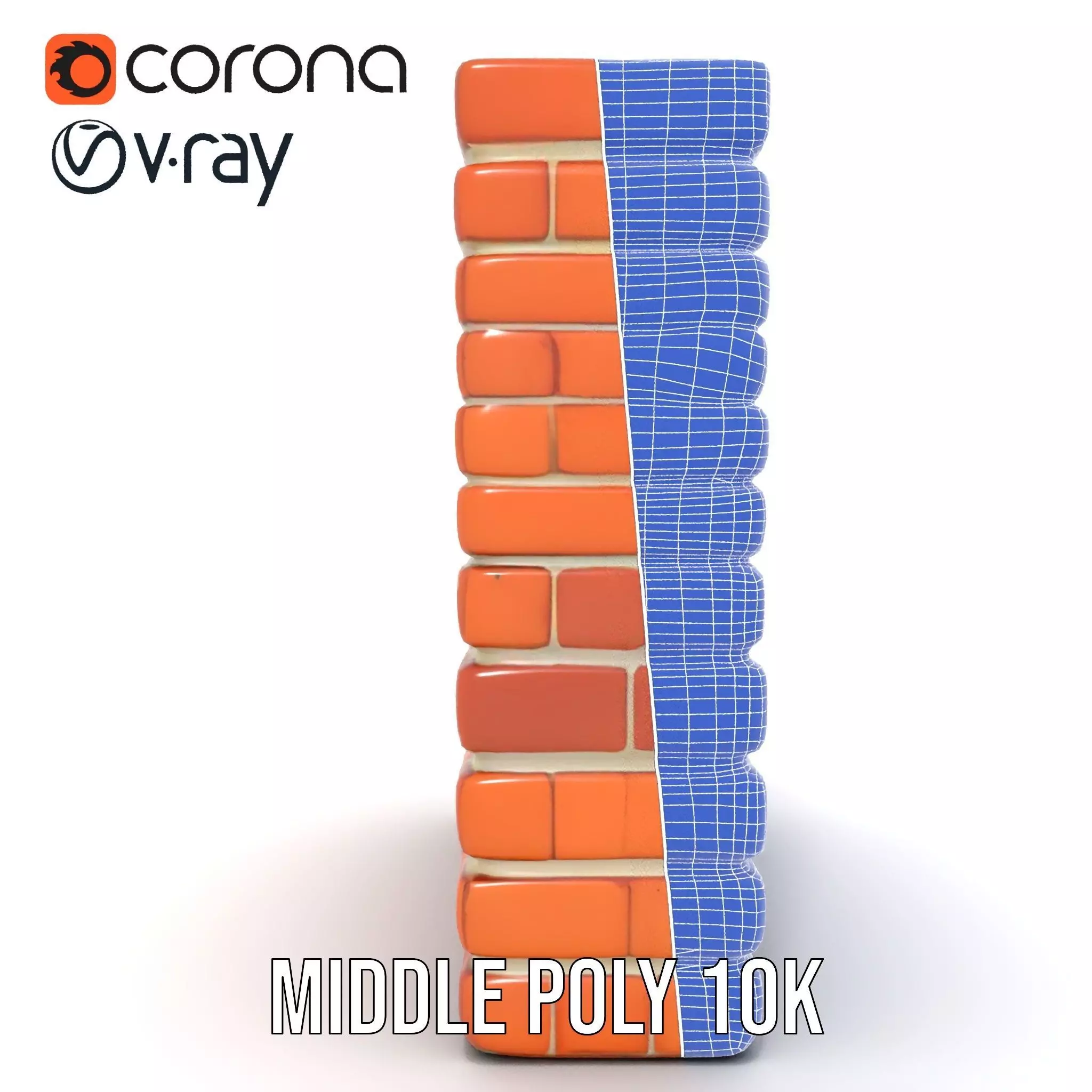 Brick Wall Rustic model pack Low-poly 3D model_27