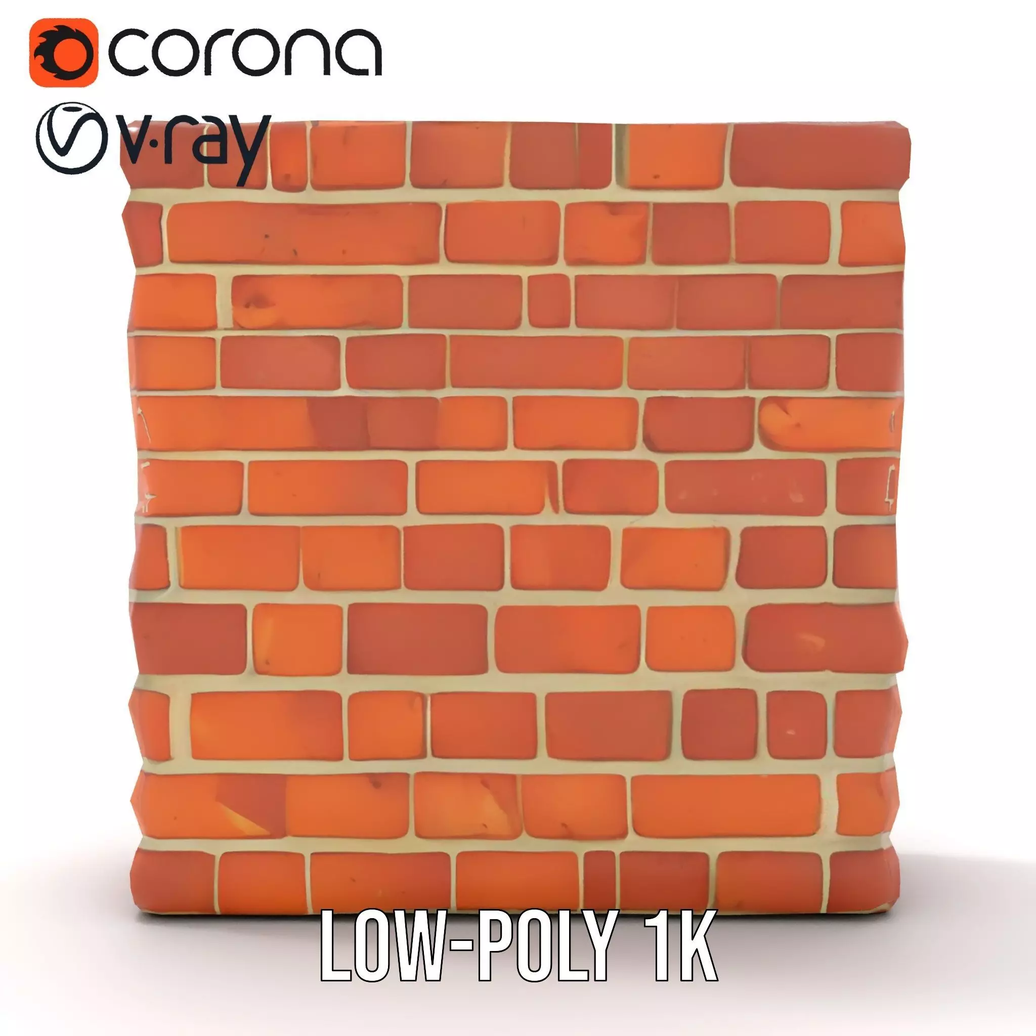 Brick Wall Rustic model pack Low-poly 3D model_9