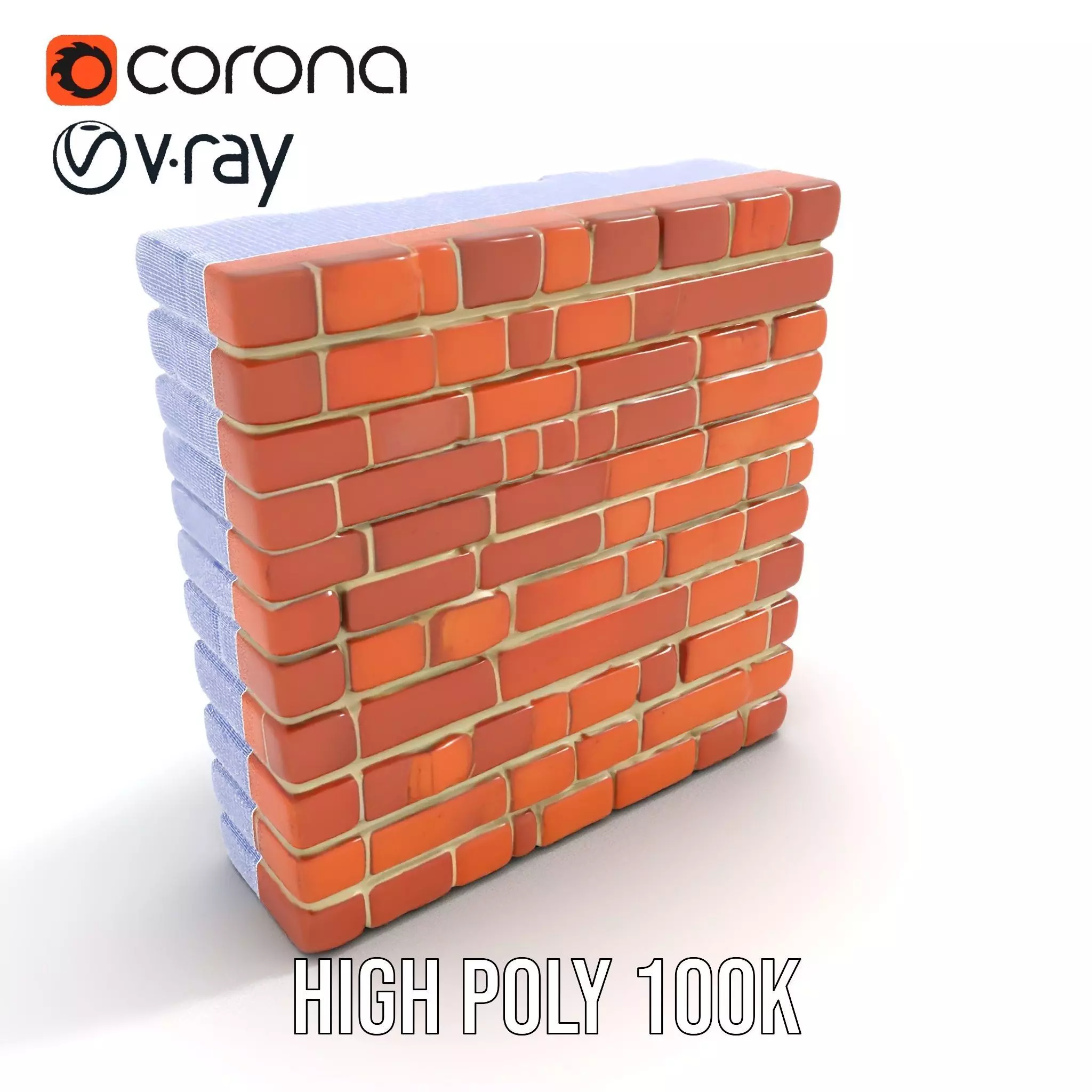 Brick Wall Rustic model pack Low-poly 3D model_29