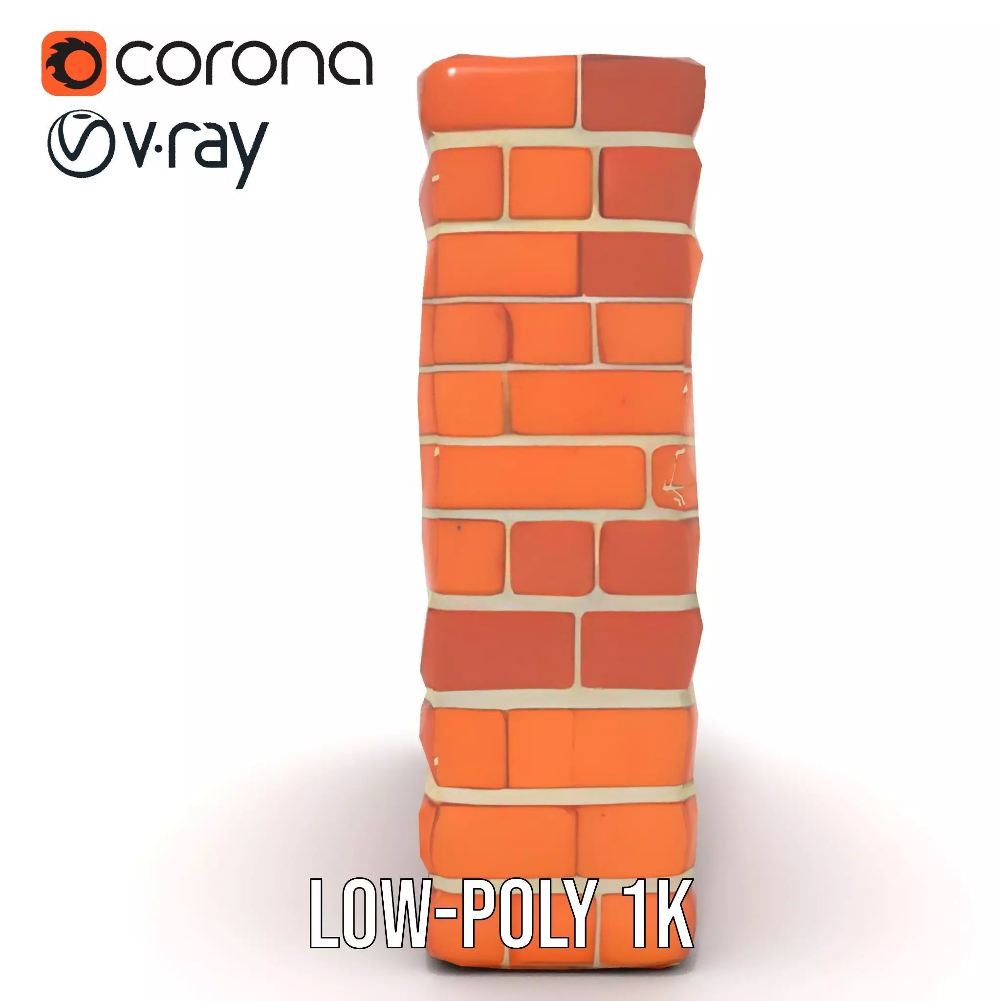 Brick Wall Rustic model pack Low-poly 3D model_14