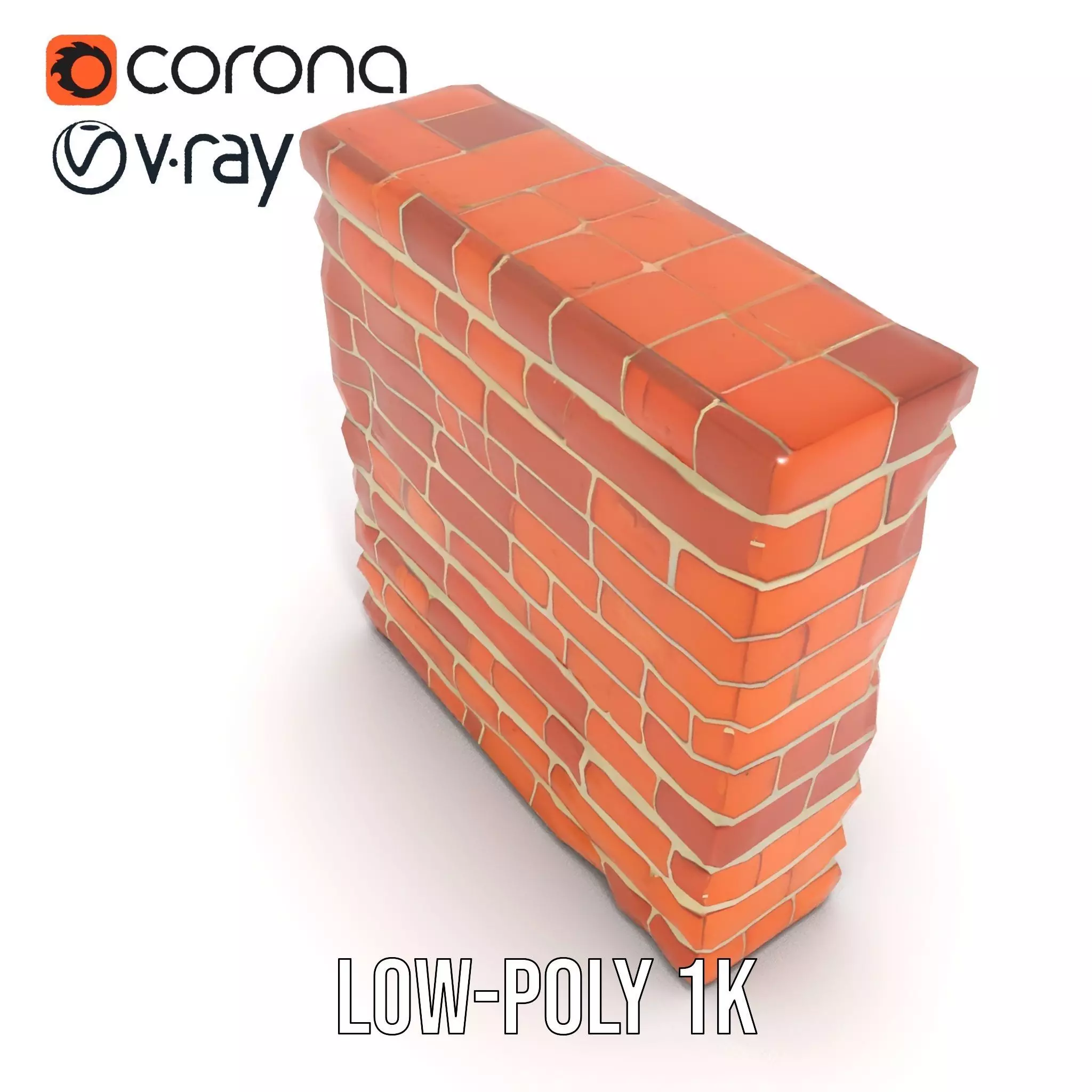 Brick Wall Rustic model pack Low-poly 3D model_17