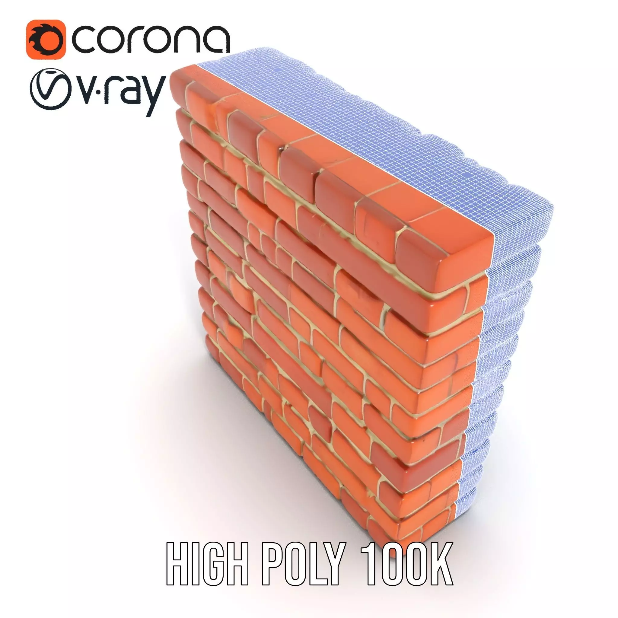 Brick Wall Rustic model pack Low-poly 3D model_33