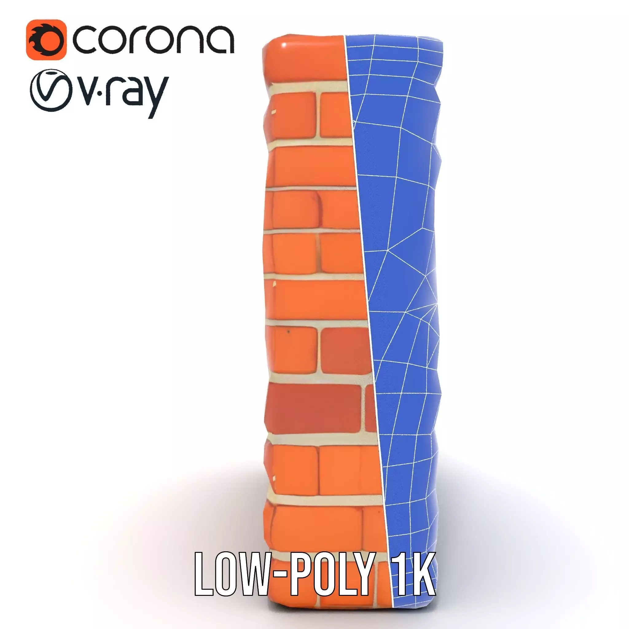 Brick Wall Rustic model pack Low-poly 3D model_28