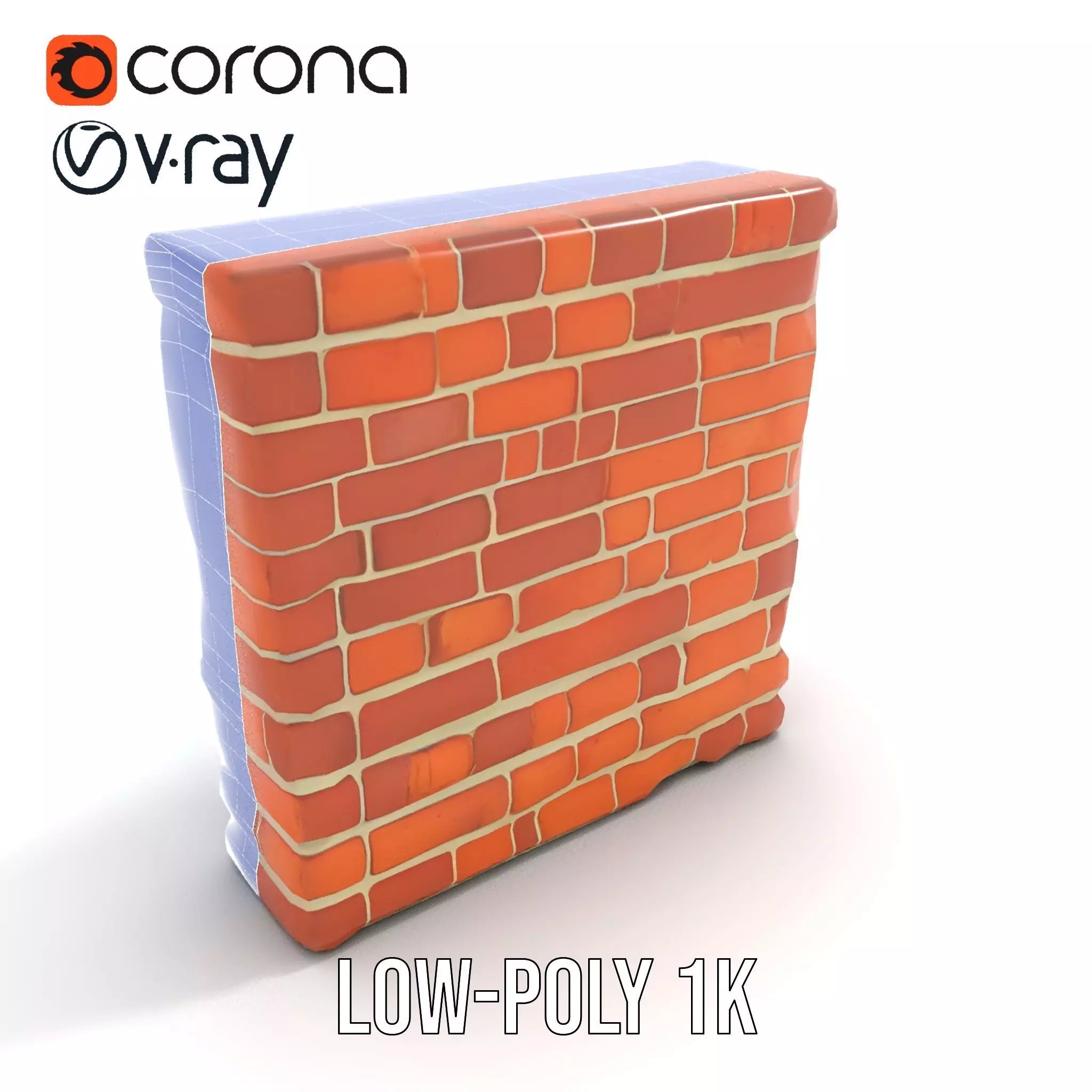 Brick Wall Rustic model pack Low-poly 3D model_23