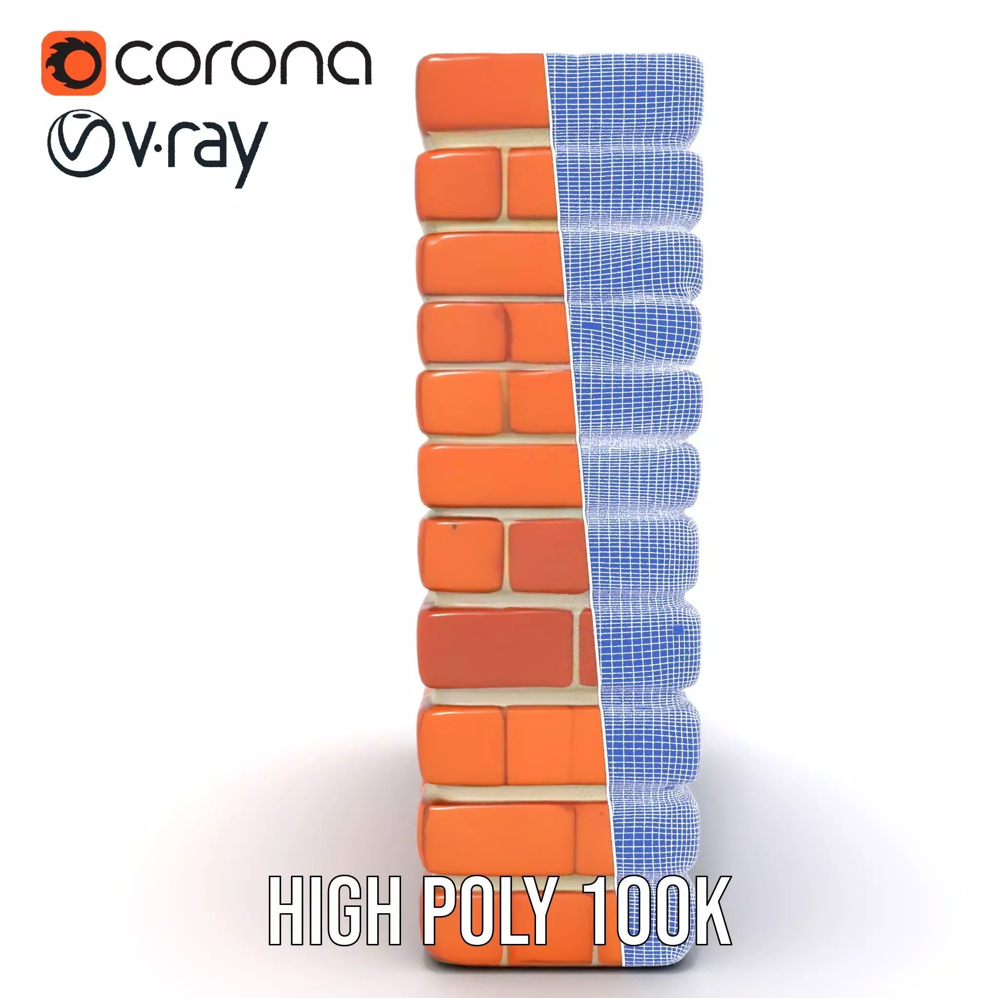 Brick Wall Rustic model pack Low-poly 3D model_32