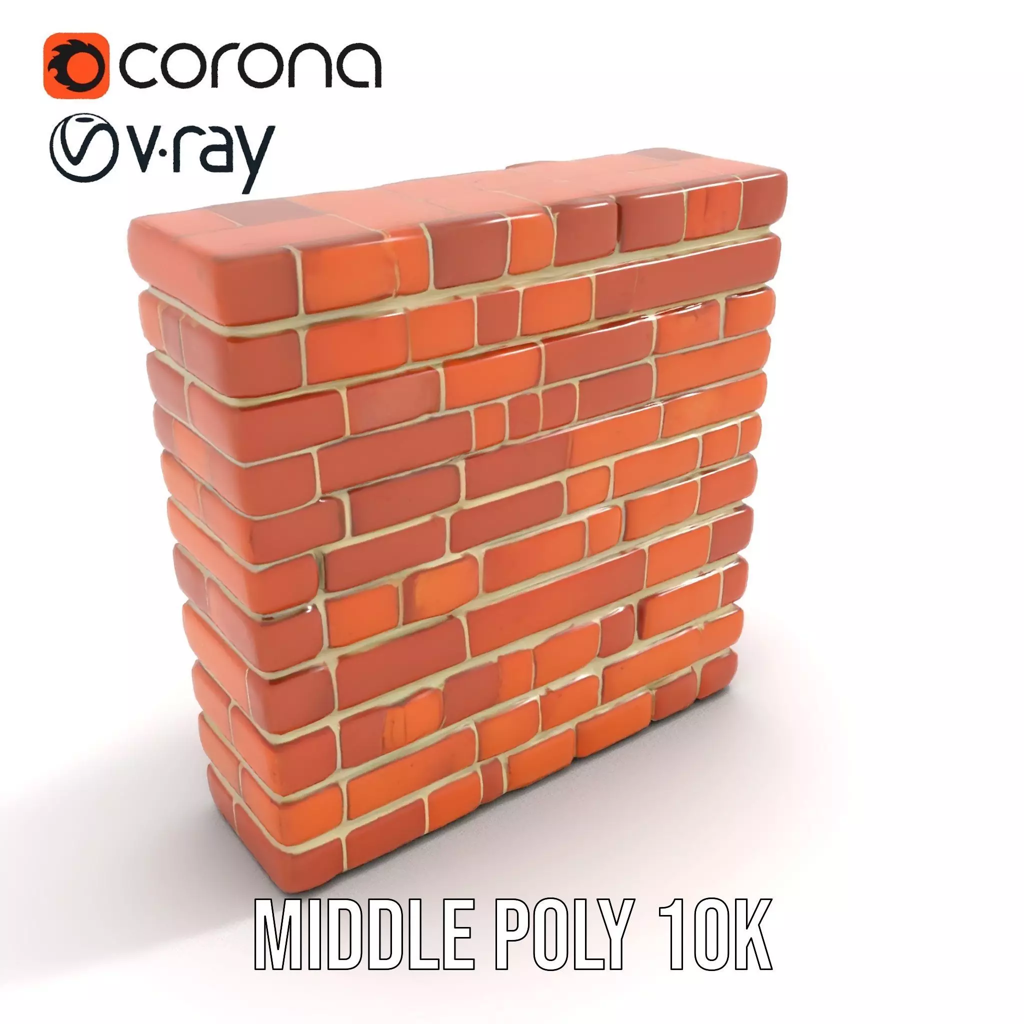 Brick Wall Rustic model pack Low-poly 3D model_16