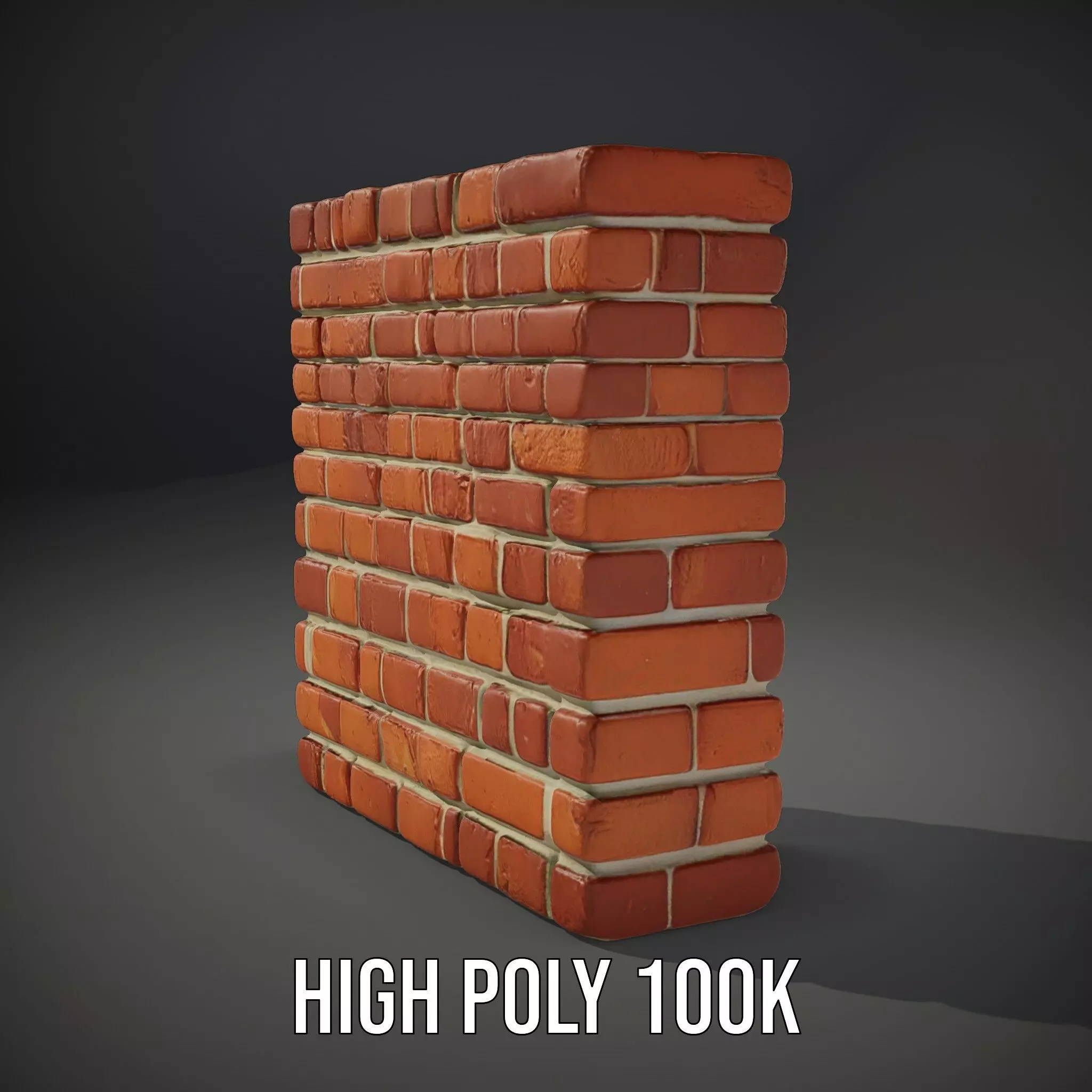 Brick Wall Rustic model pack Low-poly 3D model_8