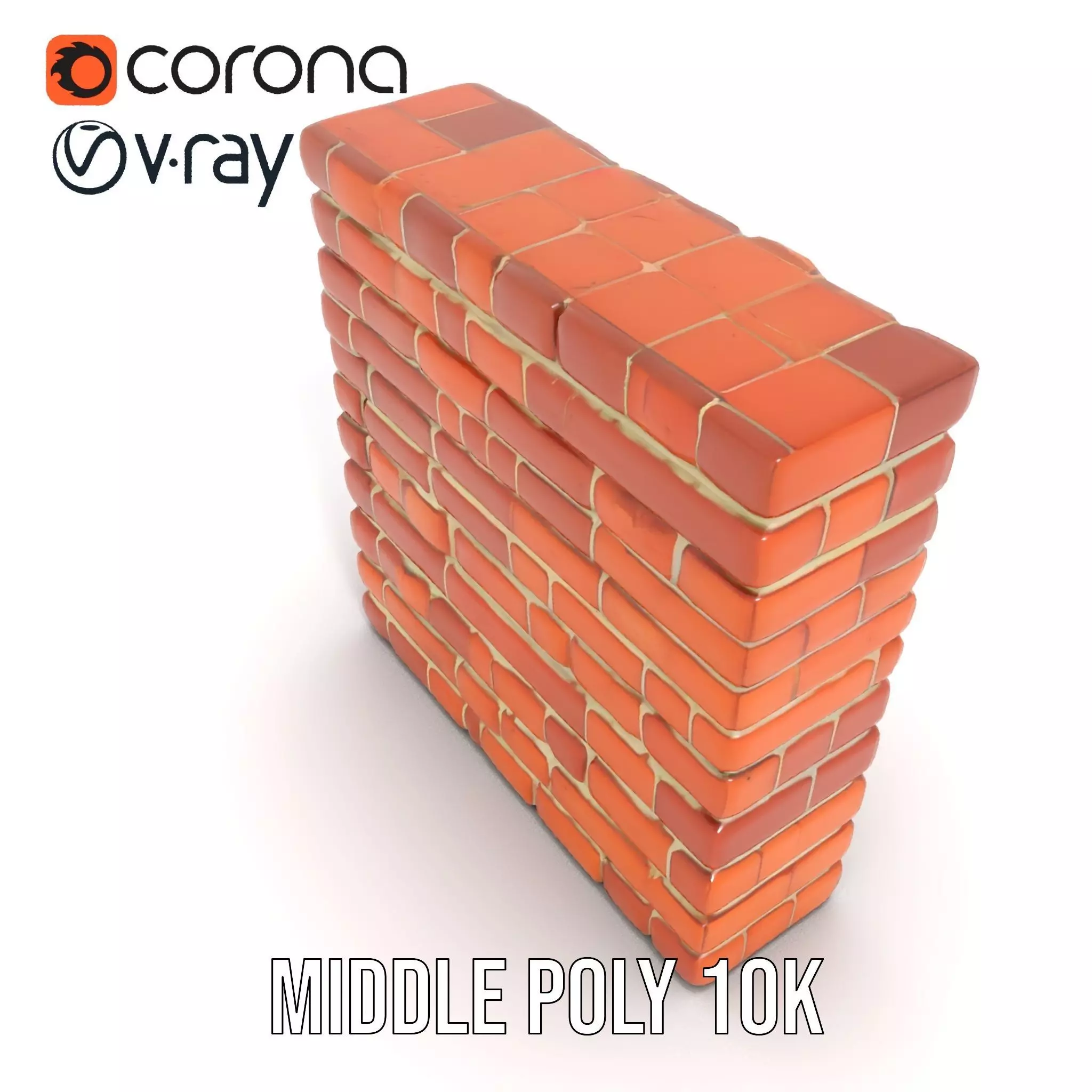 Brick Wall Rustic model pack Low-poly 3D model_25