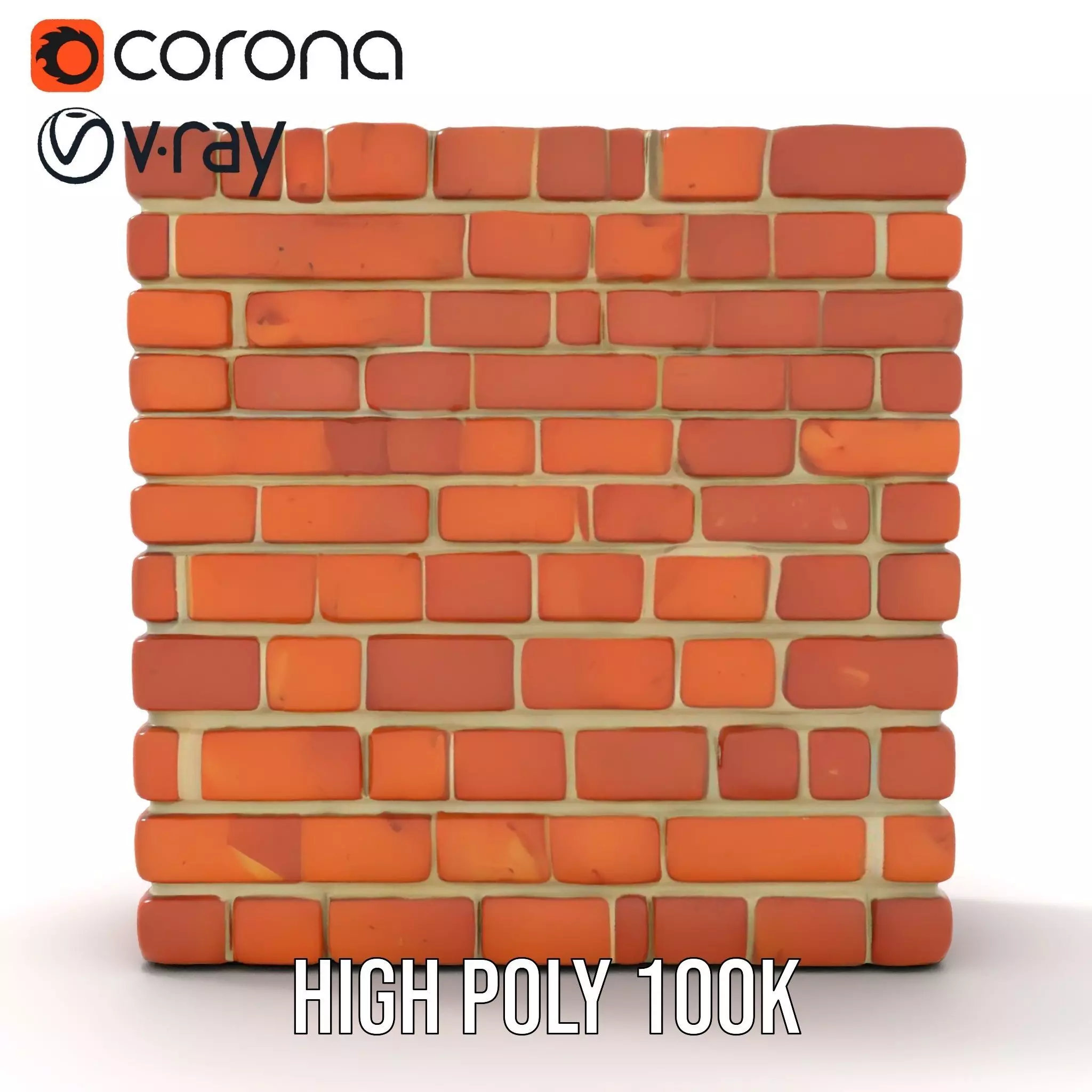 Brick Wall Rustic model pack Low-poly 3D model_24