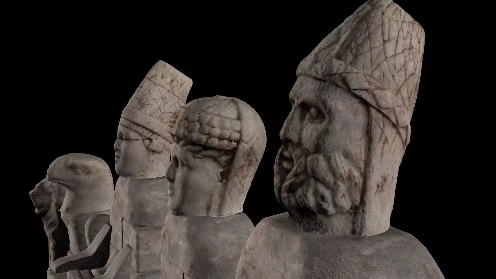 Mount Nemrut Statues Complete 3D Reconstruction 3D model