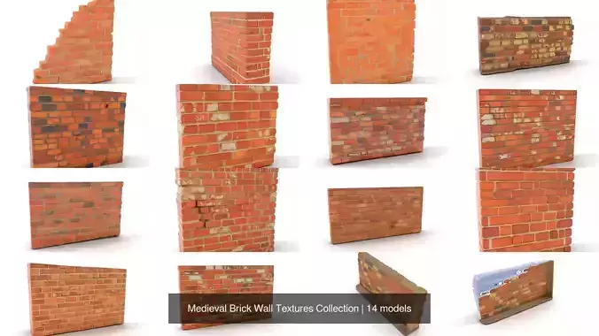 Medieval Brick Wall Textures Collection Texture