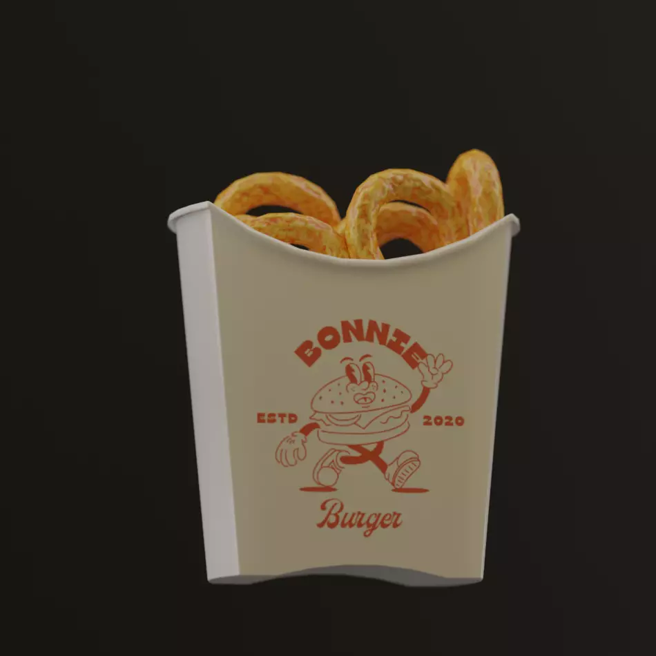 Fast Food Menu Pack 6 PBR 3D Assets Low-poly 3D model_13