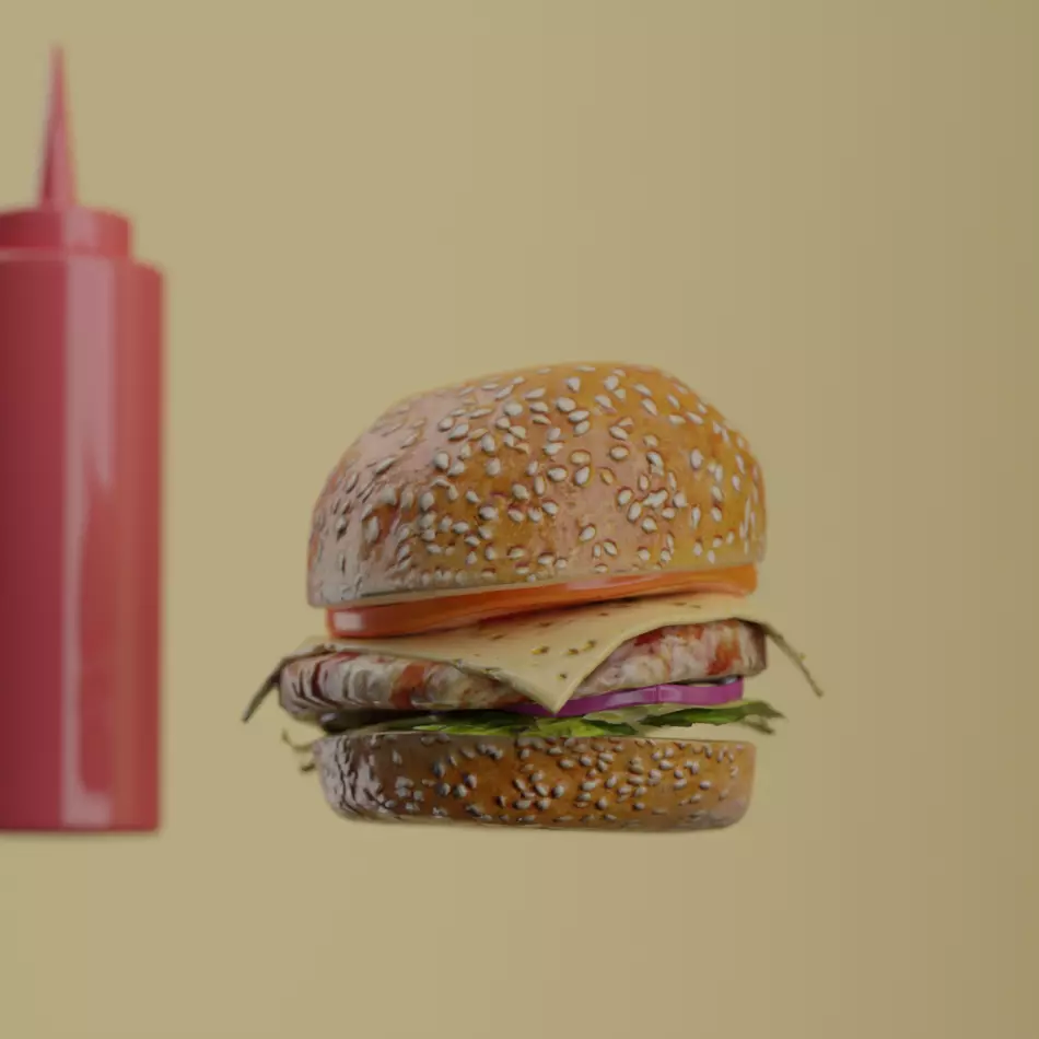 Fast Food Menu Pack 6 PBR 3D Assets Low-poly 3D model_6