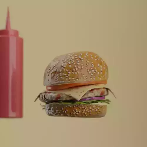 Fast Food Menu Pack  6 PBR 3D Assets Low-poly 3D model 7