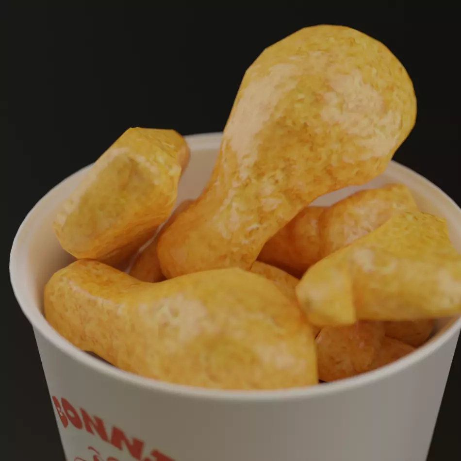 Fast Food Menu Pack 6 PBR 3D Assets Low-poly 3D model_12