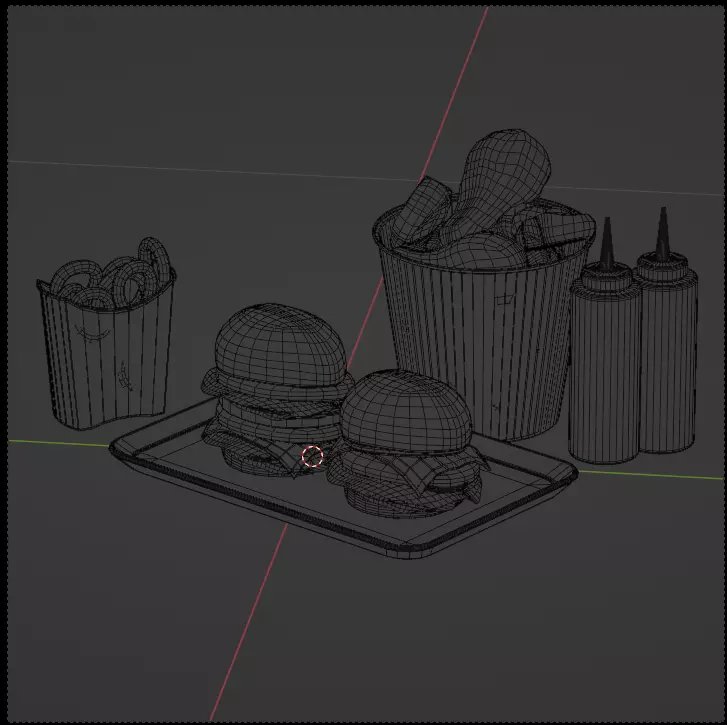 Fast Food Menu Pack 6 PBR 3D Assets Low-poly 3D model_22