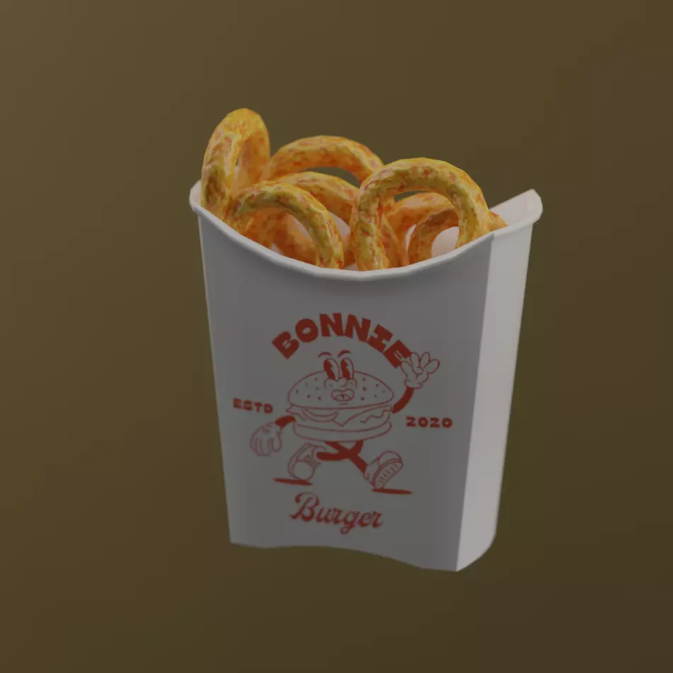 Fast Food Menu Pack 6 PBR 3D Assets Low-poly 3D model_14