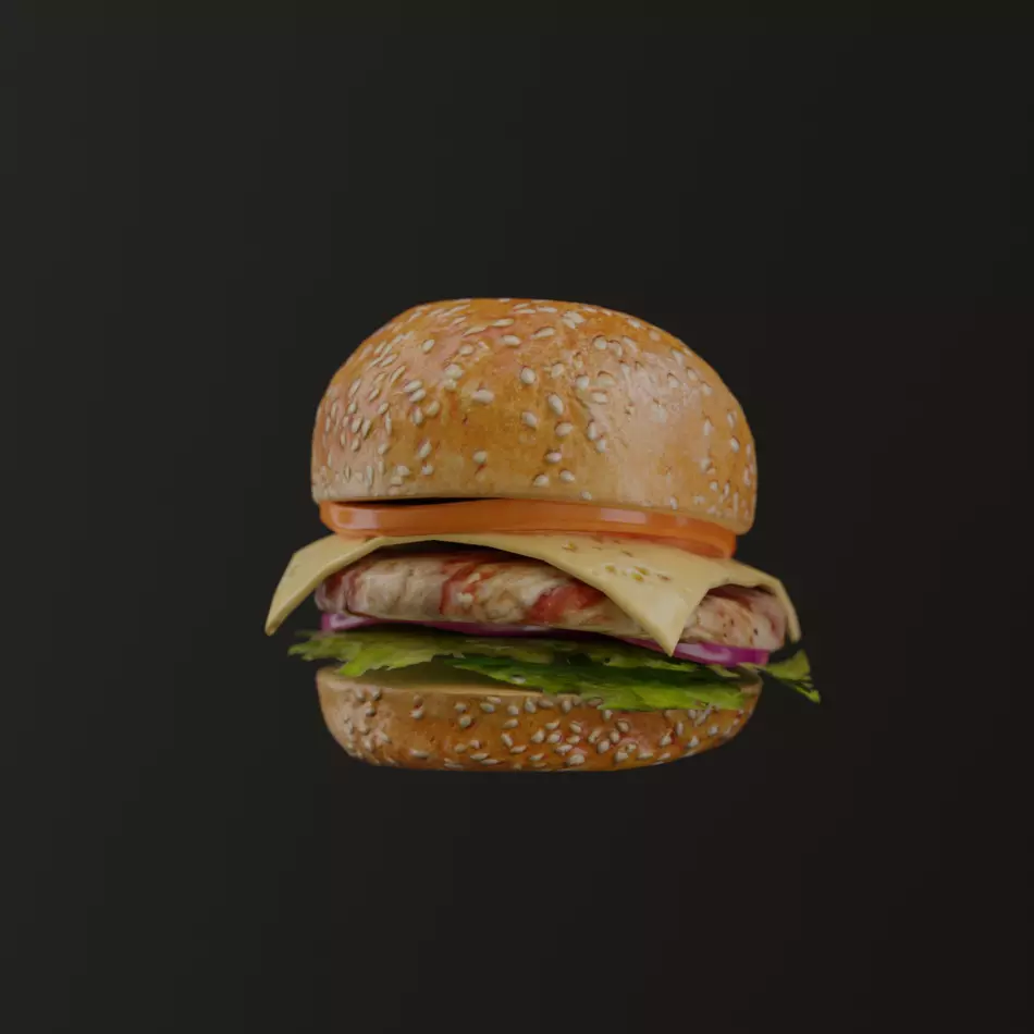 Fast Food Menu Pack 6 PBR 3D Assets Low-poly 3D model_7