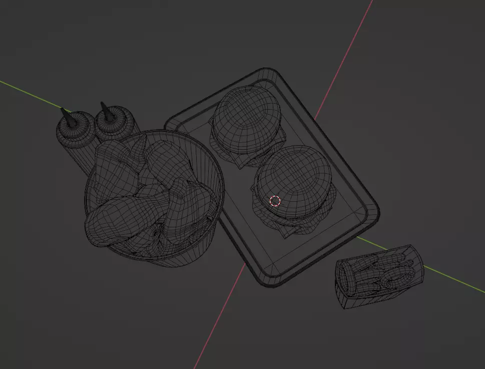 Fast Food Menu Pack 6 PBR 3D Assets Low-poly 3D model_24