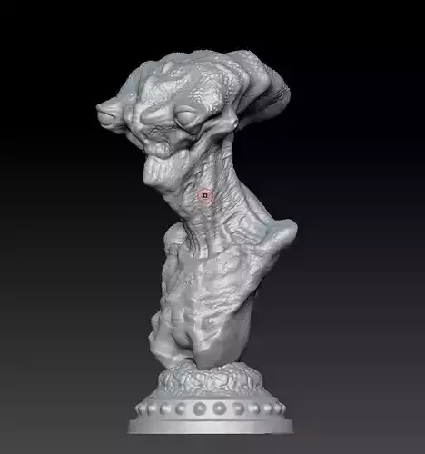 Alien Bust - 3D Printable Model