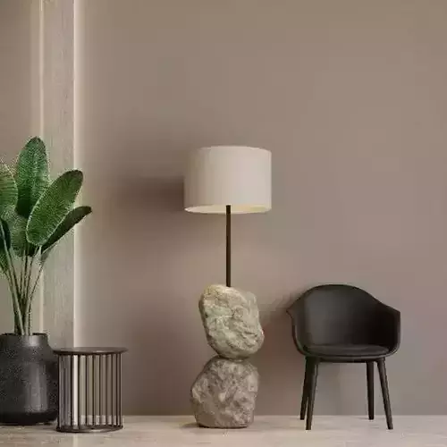 RockHaven Floor Lamp Low-poly 3D model
