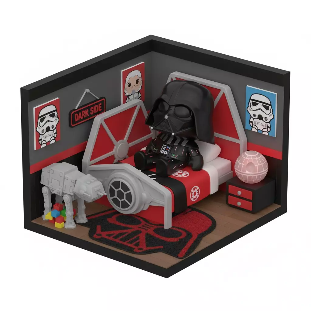 diorama quarto Darth Vader Star Wars 3D print model_0