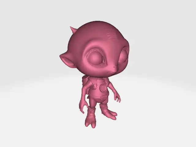  Cute Alien 3D Model Stylized Sci Fi Character for Games Low-poly 3D model_3