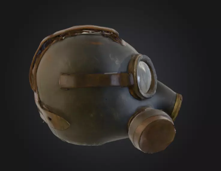 Post Apocalyptic Gas Mask Low-poly 3D model_3