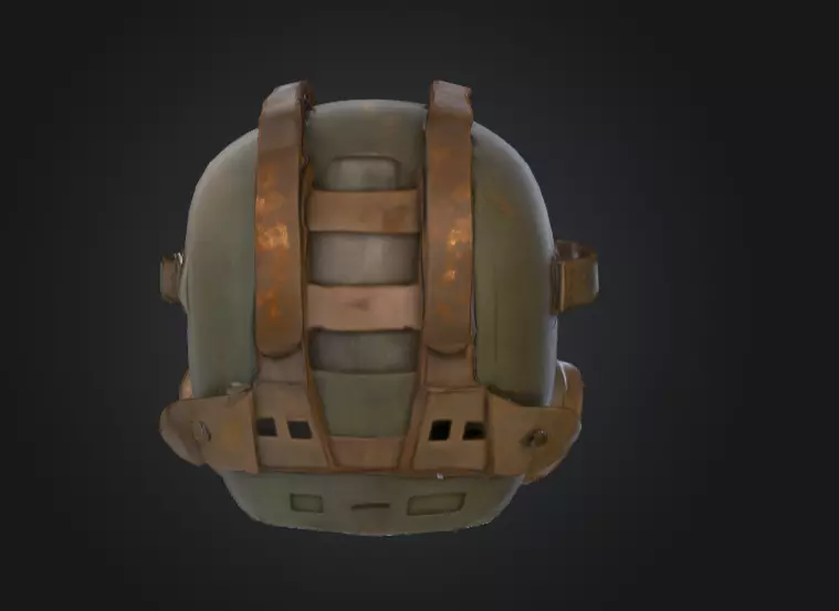 Post Apocalyptic Gas Mask Low-poly 3D model_5