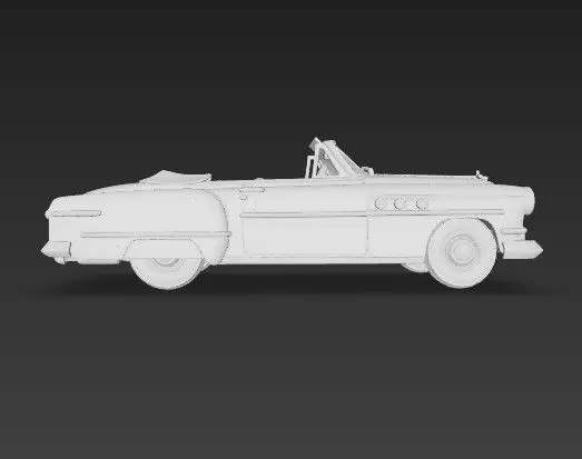 Buick Roadmaster Convertible 1950s Classic American Car 3D print model_8