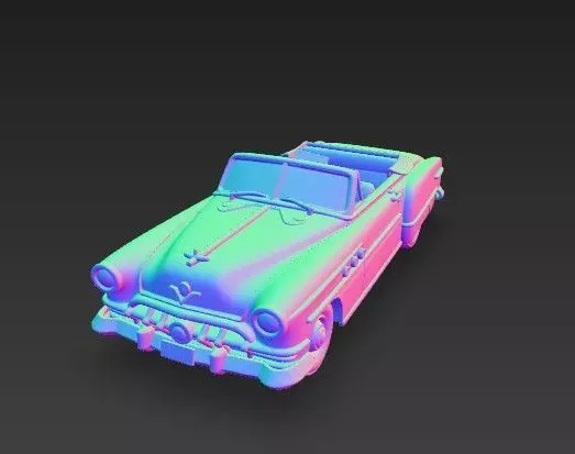 Buick Roadmaster Convertible 1950s Classic American Car 3D print model_28