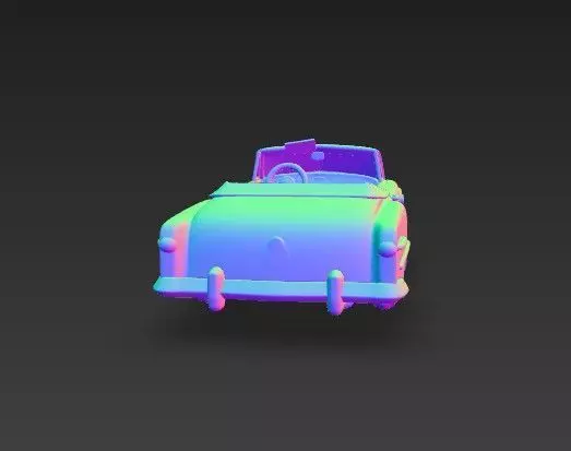 Buick Roadmaster Convertible 1950s Classic American Car 3D print model_24