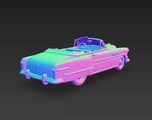 Buick Roadmaster Convertible 1950s Classic American Car 3D print model_22