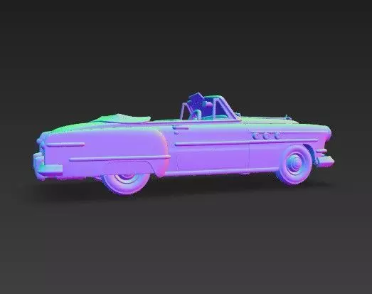 Buick Roadmaster Convertible 1950s Classic American Car 3D print model_21