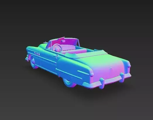 Buick Roadmaster Convertible 1950s Classic American Car 3D print model_25