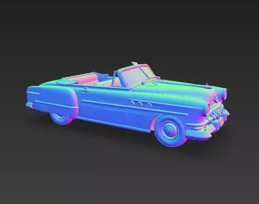 Buick Roadmaster Convertible 1950s Classic American Car 3D print model_19