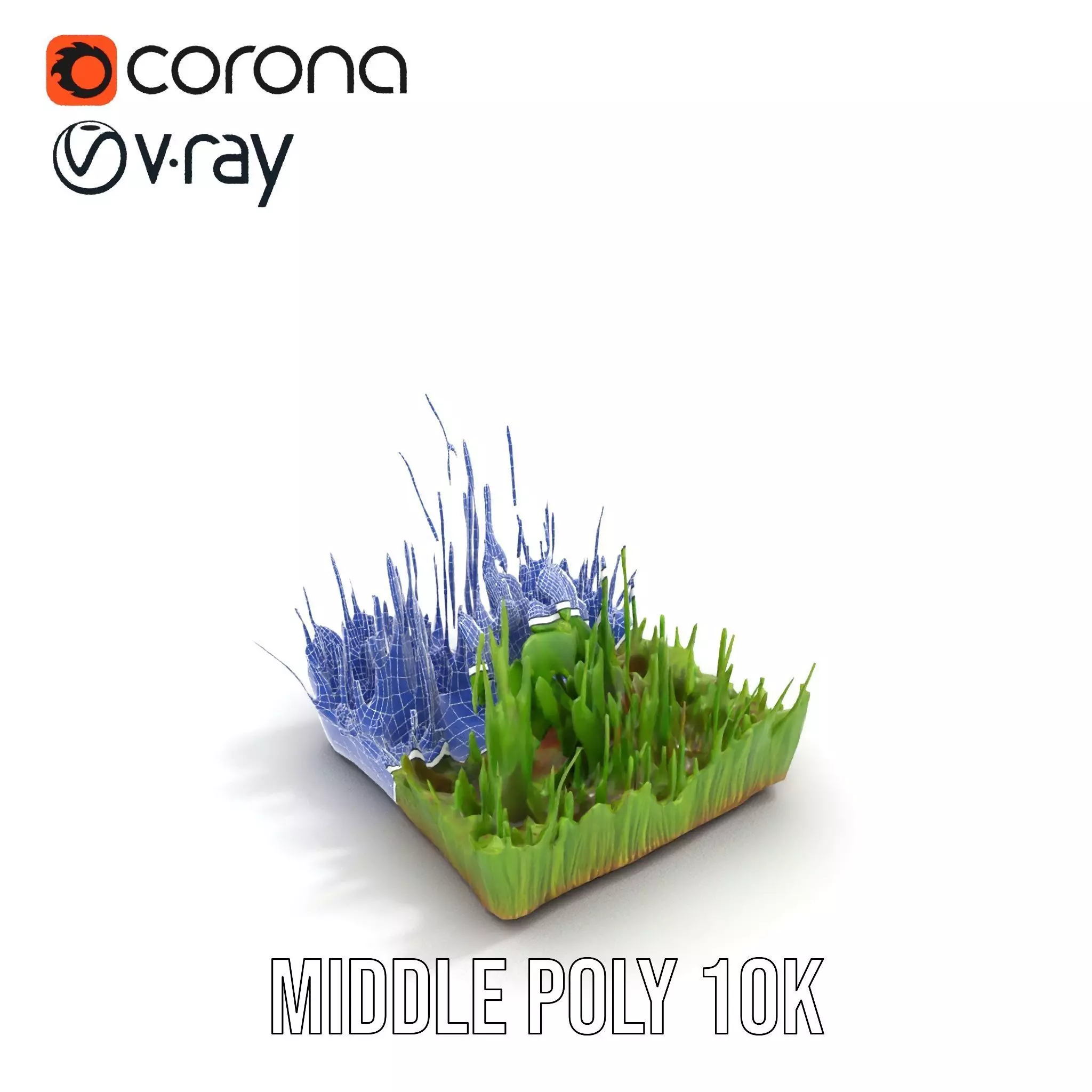 Lush Green Grass model pack Low-poly 3D model_23