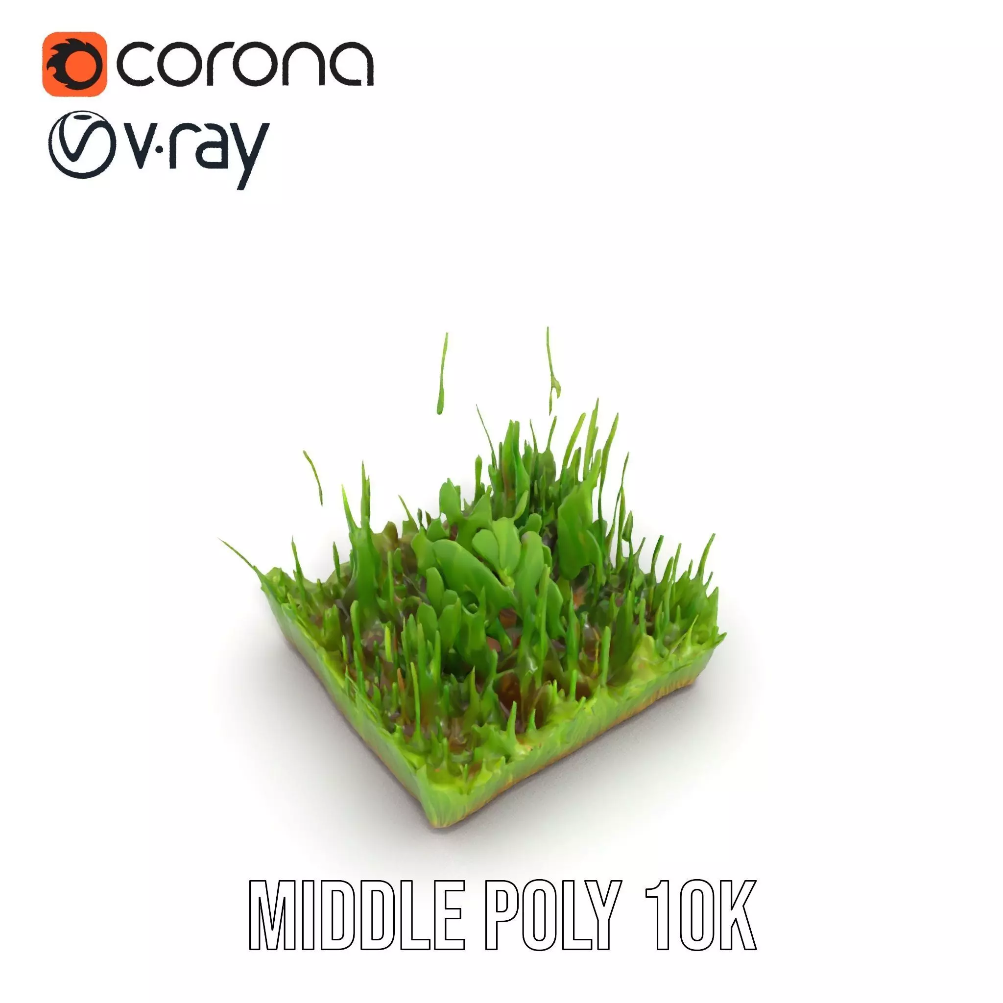 Lush Green Grass model pack Low-poly 3D model_17