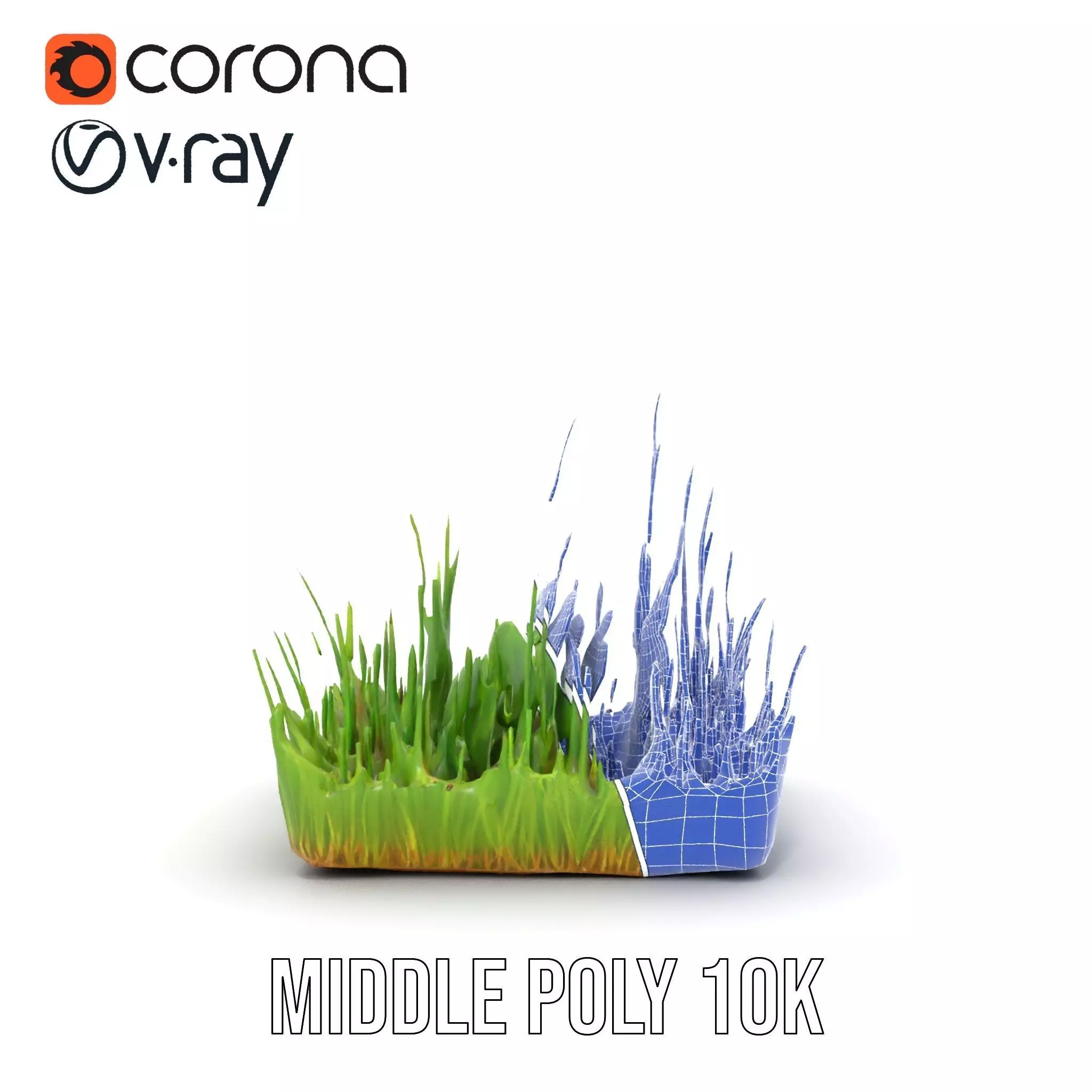 Lush Green Grass model pack Low-poly 3D model_15